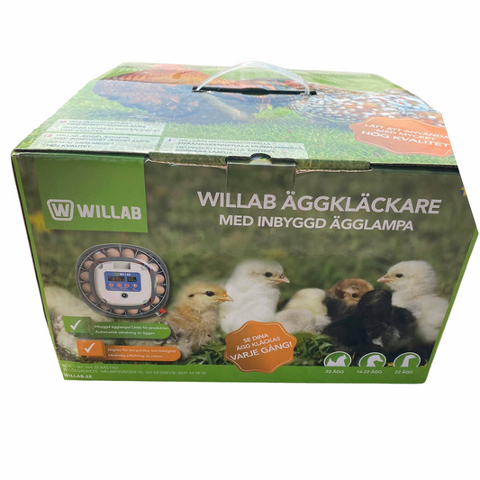 Rugemaskin Willab 22 Egg Med Innebygget Eggelampe